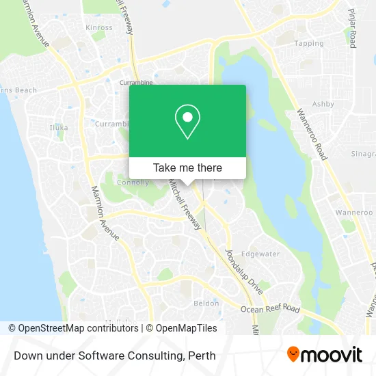 Mapa Down under Software Consulting