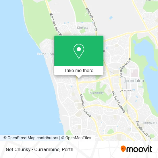 Mapa Get Chunky - Currambine