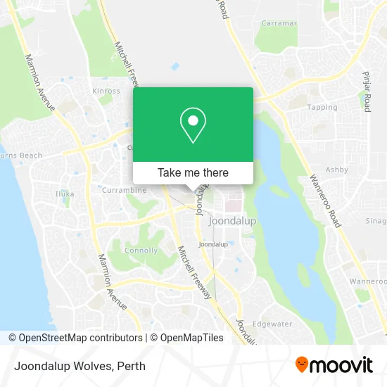 Mapa Joondalup Wolves