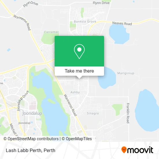 Mapa Lash Labb Perth