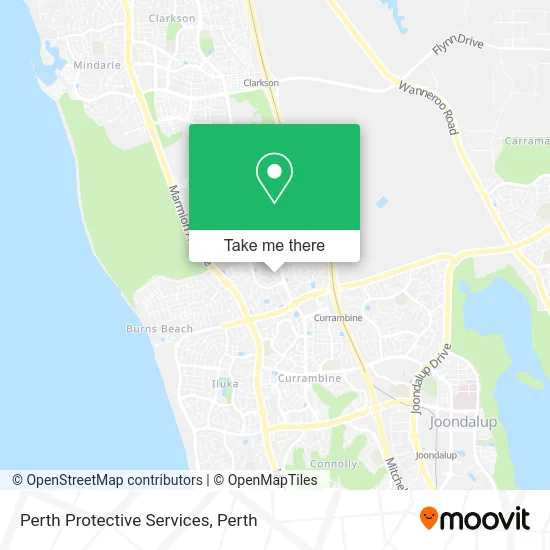 Mapa Perth Protective Services