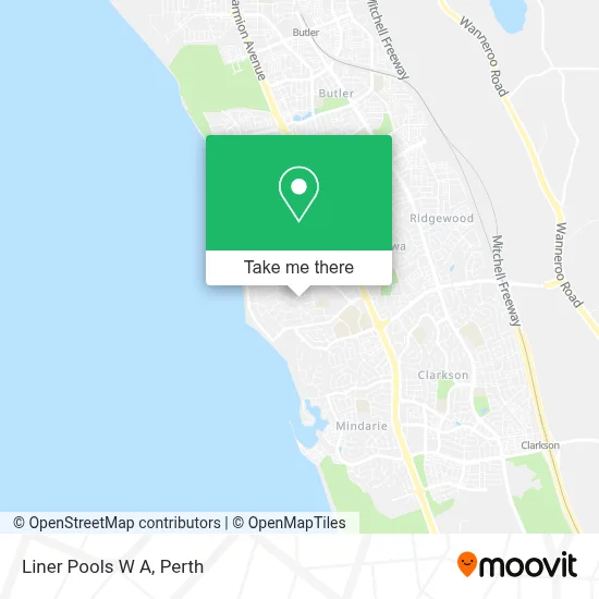 Mapa Liner Pools W A