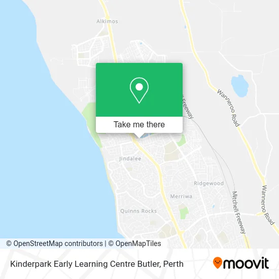 Mapa Kinderpark Early Learning Centre Butler