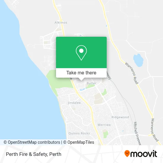 Mapa Perth Fire & Safety