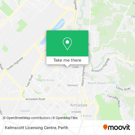 Kelmscott Licensing Centre map