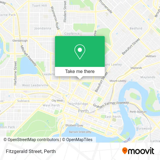 Mapa Fitzgerald Street