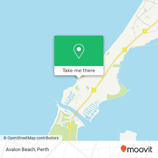 Mapa Avalon Beach