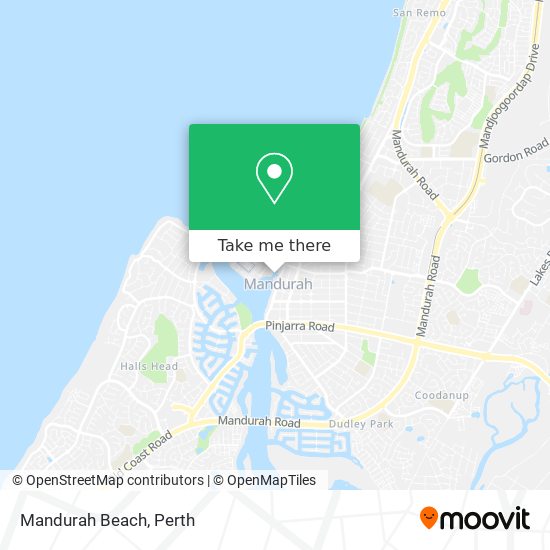 Mapa Mandurah Beach