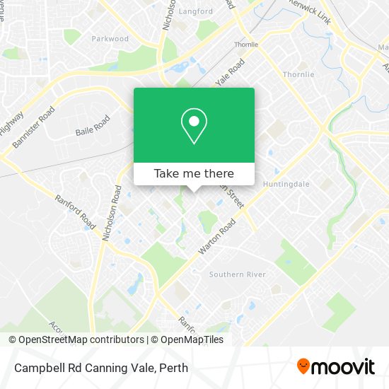 Campbell Rd Canning Vale map