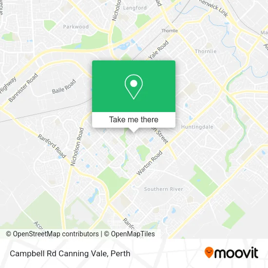 Campbell Rd Canning Vale map