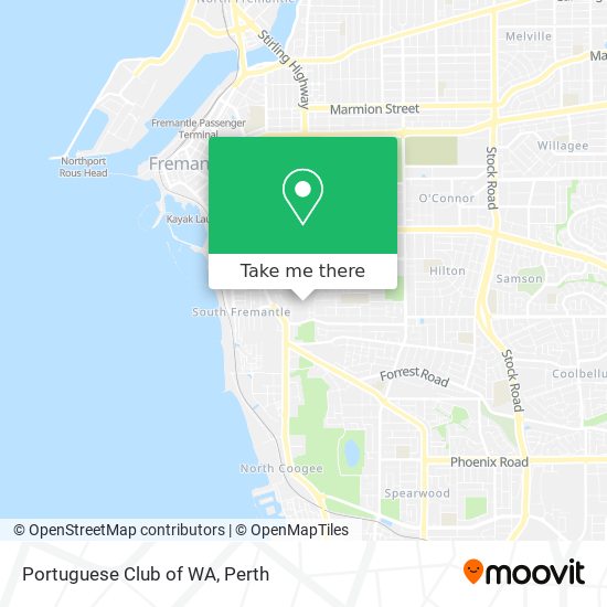 Mapa Portuguese Club of WA