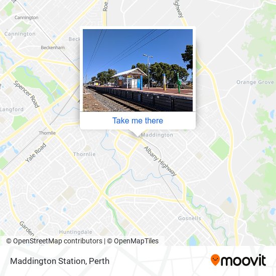 Maddington Station map