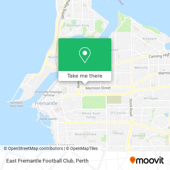 East Fremantle Football Club map