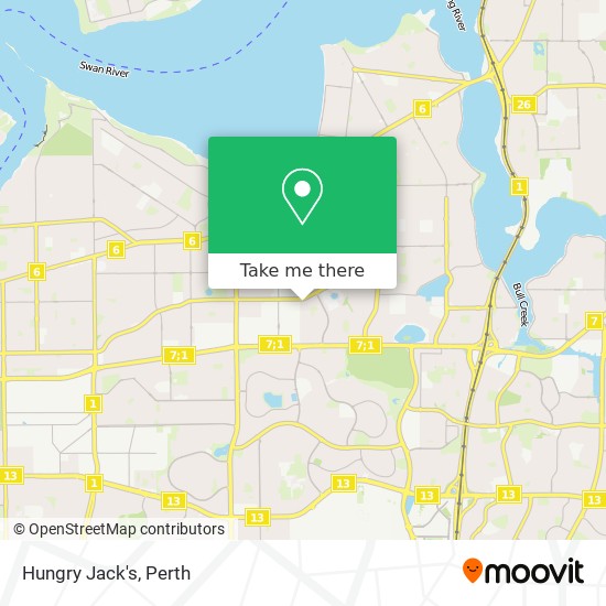 Hungry Jack's map