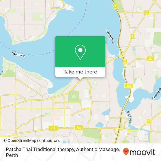 Patcha Thai Traditional therapy, Authentic Massage map