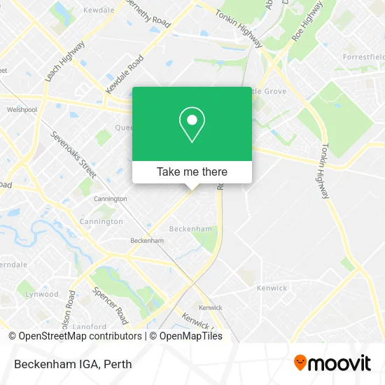 Beckenham IGA map