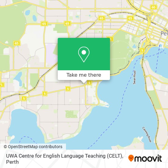 UWA Centre for English Language Teaching (CELT) map