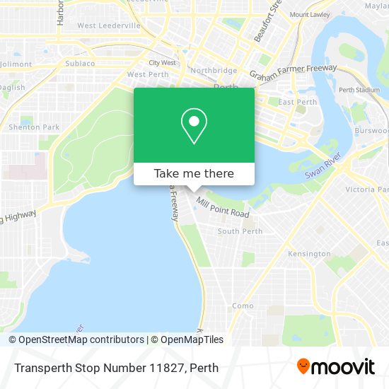 Transperth Stop Number 11827 map