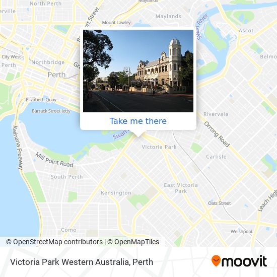 Mapa Victoria Park Western Australia