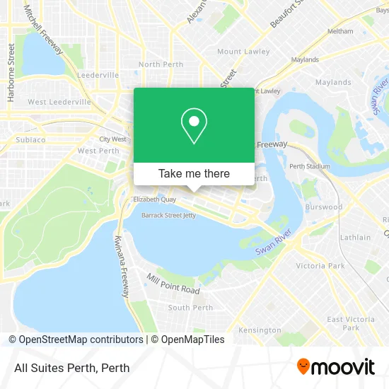 Mapa All Suites Perth
