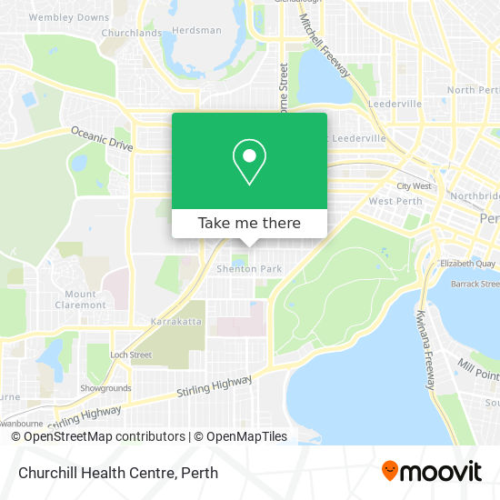 Churchill Health Centre map