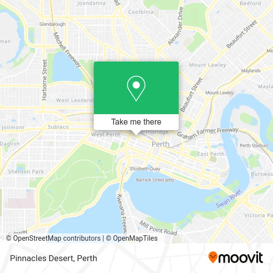 Mapa Pinnacles Desert