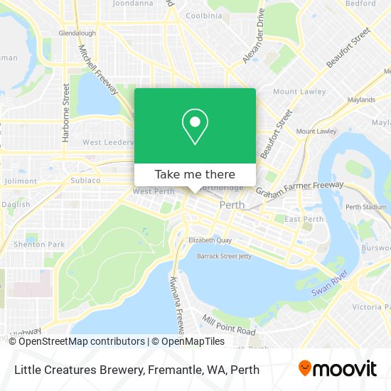 Mapa Little Creatures Brewery, Fremantle, WA