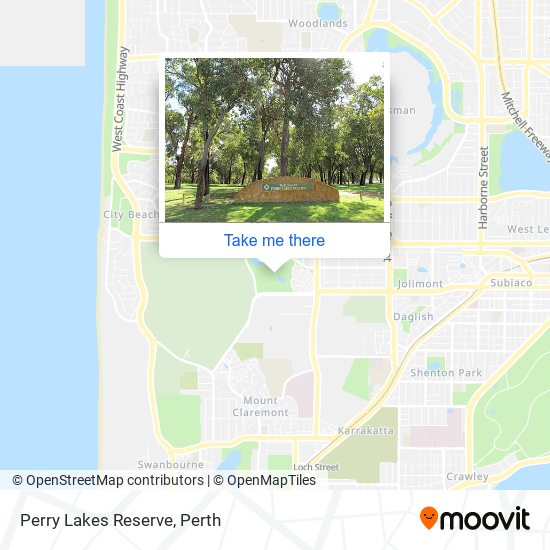 Perry Lakes Reserve map