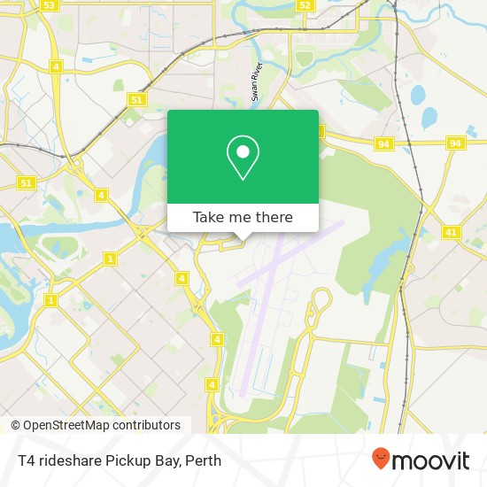 Mapa T4 rideshare Pickup Bay