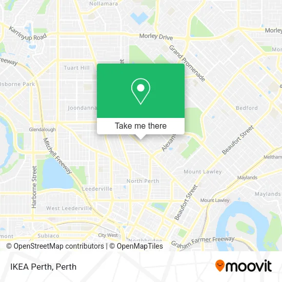 IKEA Perth map