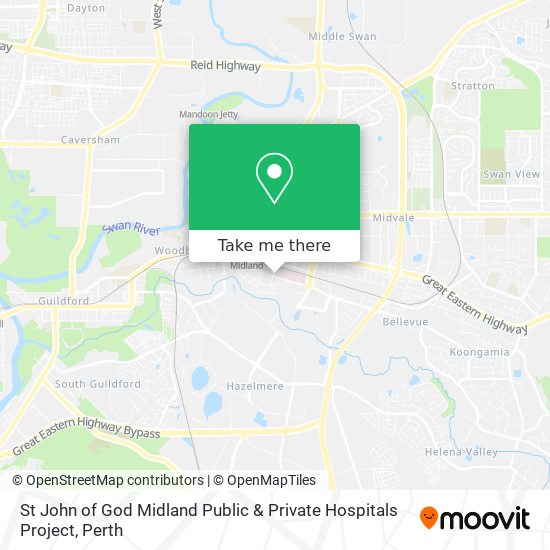 St John of God Midland Public & Private Hospitals Project map