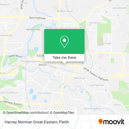 Harvey Norman Great Eastern map