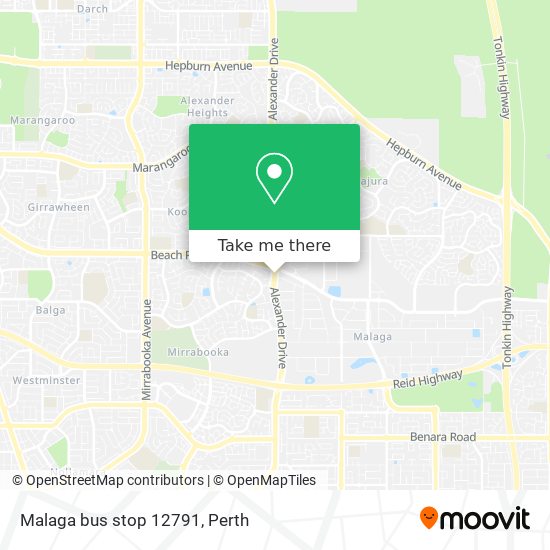 Malaga bus stop 12791 map