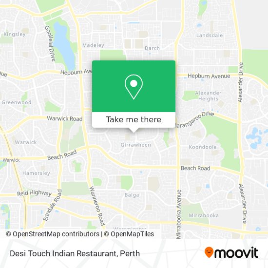 Mapa Desi Touch Indian Restaurant