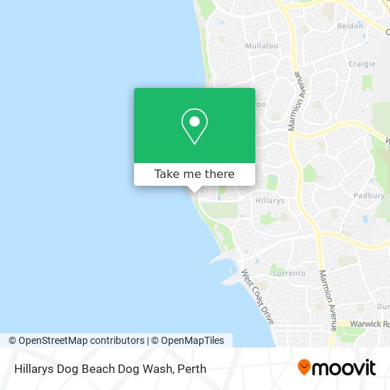 Hillarys Dog Beach Dog Wash map