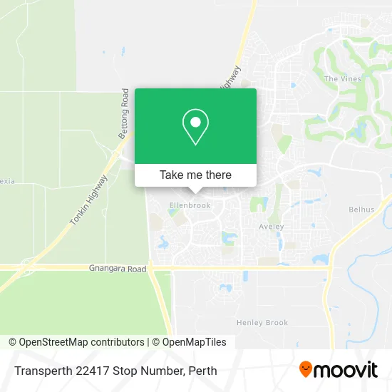 Mapa Transperth 22417 Stop Number