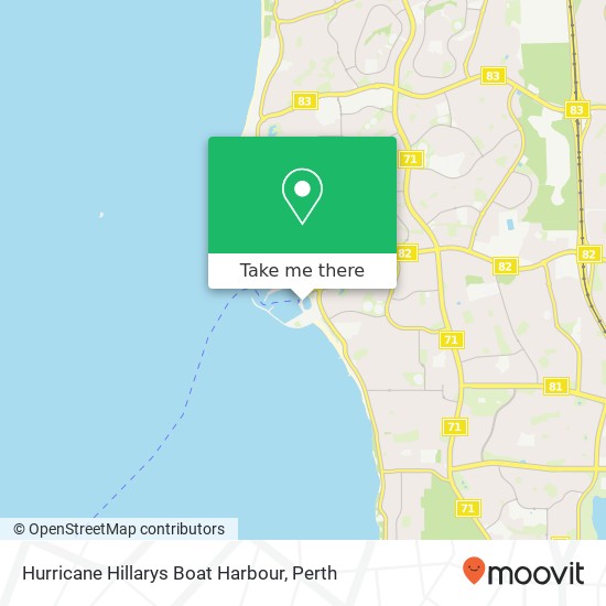 Hurricane Hillarys Boat Harbour map