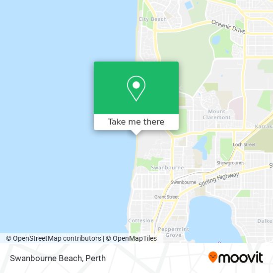 Swanbourne Beach map