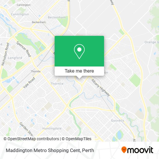 Maddington Metro Shopping Cent map