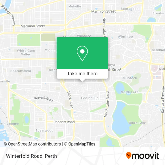 Mapa Winterfold Road