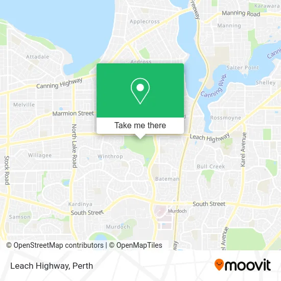 Mapa Leach Highway