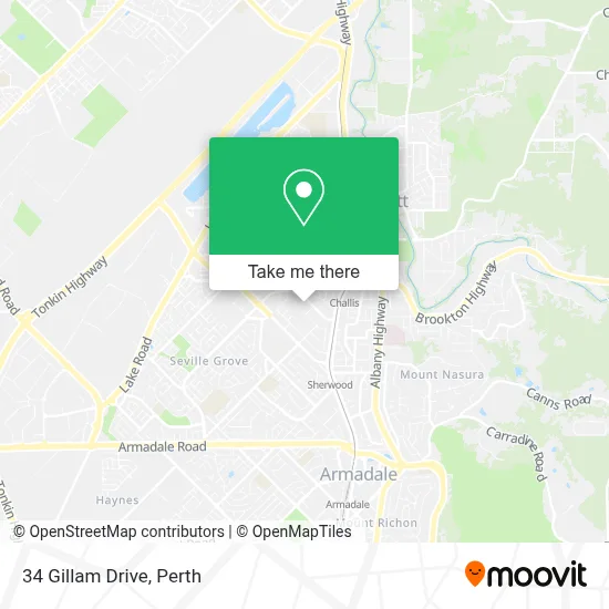 Mapa 34 Gillam Drive