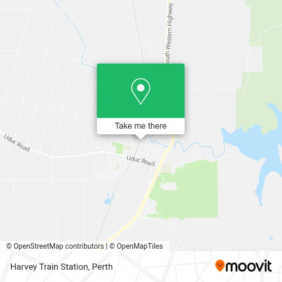 Mapa Harvey Train Station