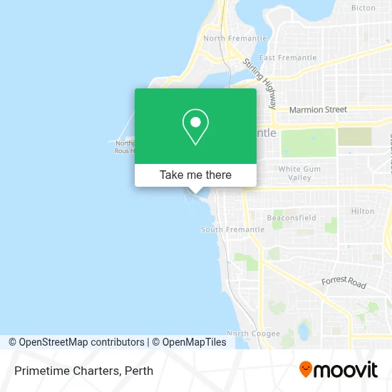 Mapa Primetime Charters