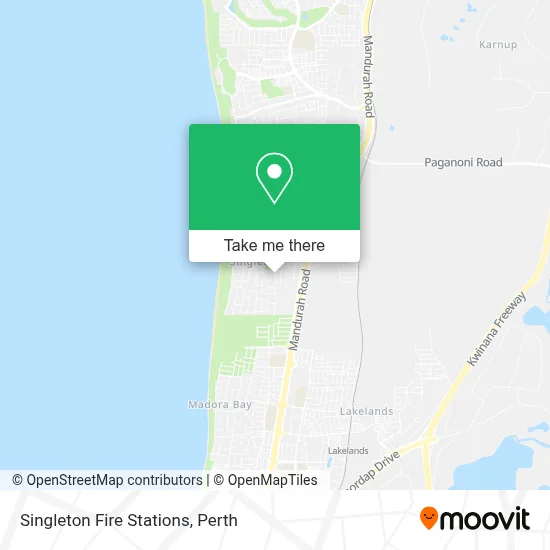 Mapa Singleton Fire Stations