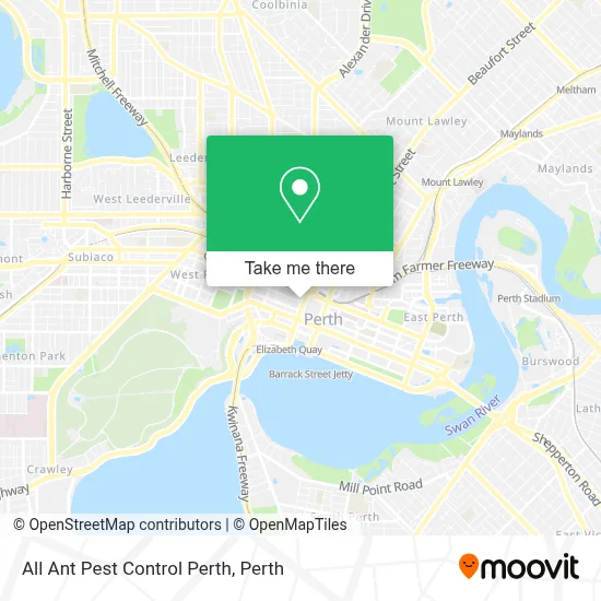 All Ant Pest Control Perth map