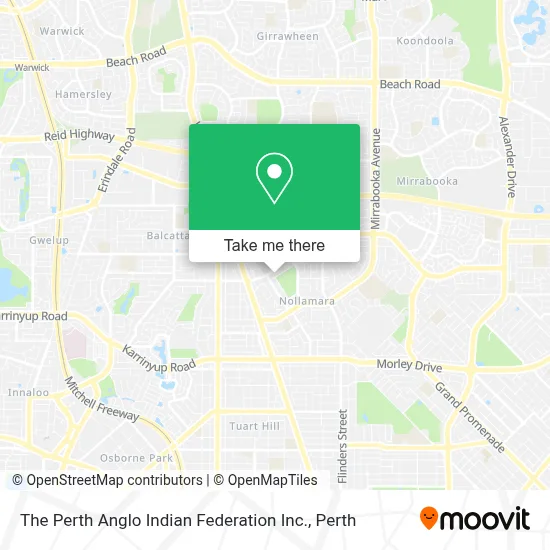Mapa The Perth Anglo Indian Federation Inc.