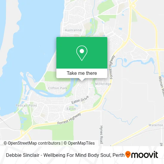 Mapa Debbie Sinclair - Wellbeing For Mind Body Soul