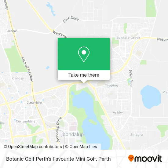 Botanic Golf Perth's Favourite Mini Golf map