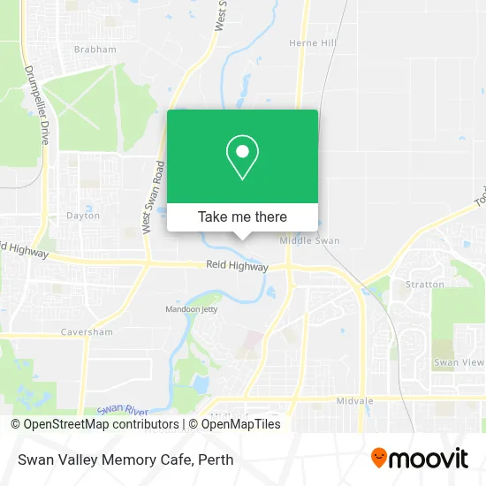 Mapa Swan Valley Memory Cafe